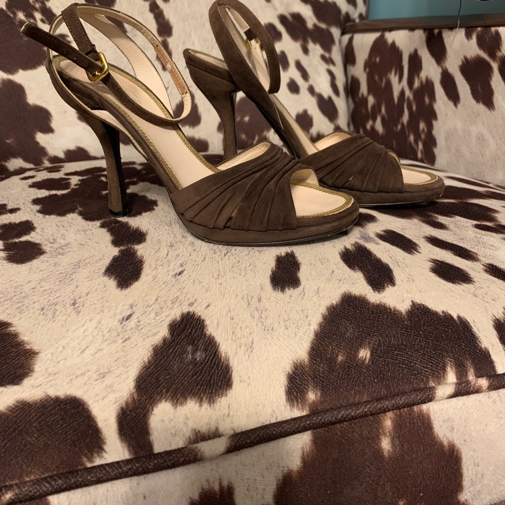 Brown Suede Prada heels